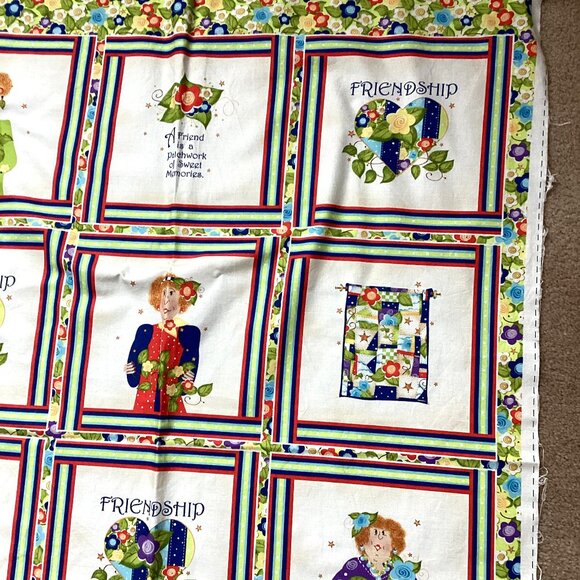 Friendship Patchwork by Jody Houghton Fabric Panel Cotton Quilting Sewing - Picture 3 of 7